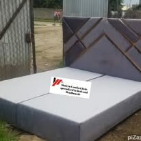 custom made bed with a high base