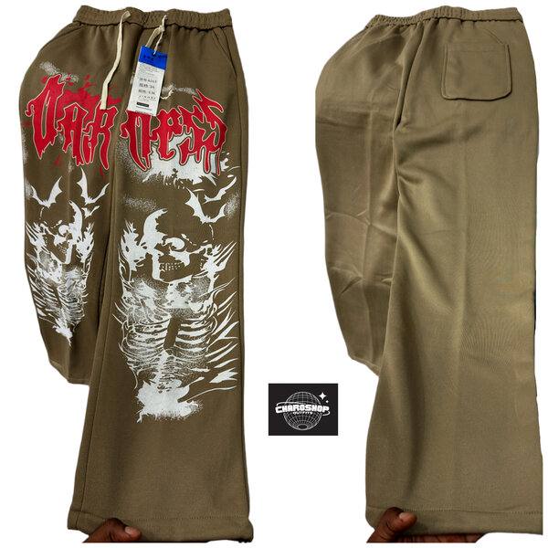 Pantalon style gothique imprimé