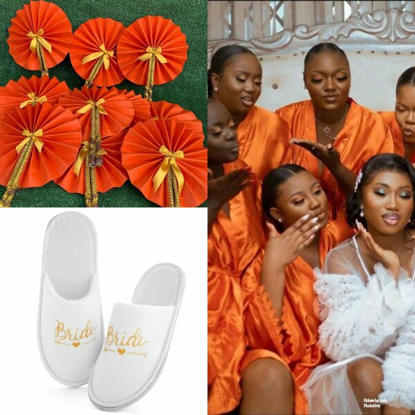Customised robe, slipper & fan. Fan and robe in any colour