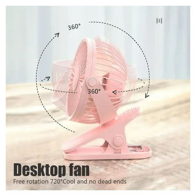 Ventilateur USB à clipser ultra silencieux, mini ventilateur