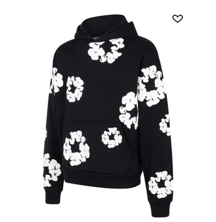 printed "Cotton Wreath" hoodie