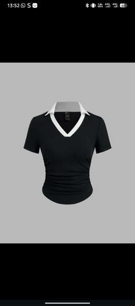 Haut col V chic femme