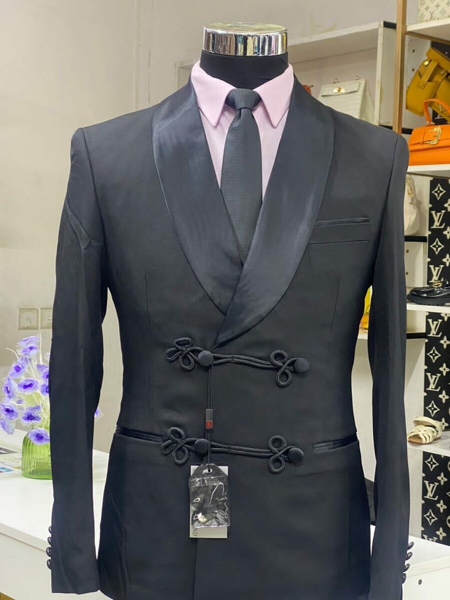 black men's suit