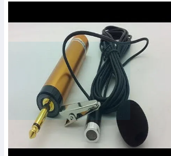 Mic indirectional mini tie clip microphone For Mixer Amplifier 1.5V Battery 5m Cable 6.5mm 3.5mm