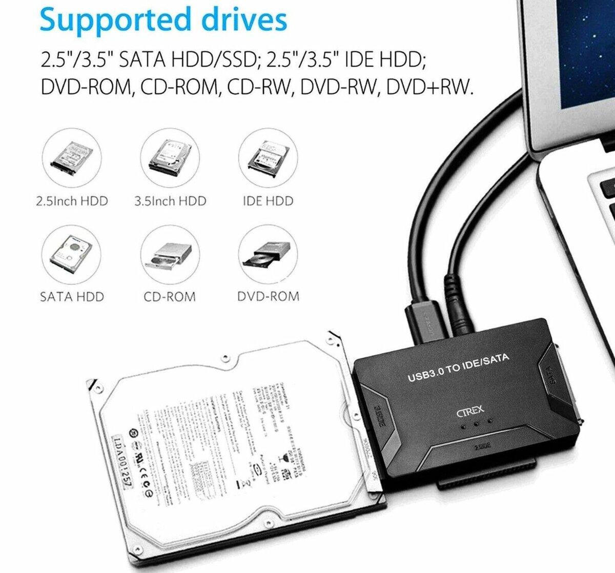 Kit adaptateur de disque dur externe convertisseur USB 3.0 v