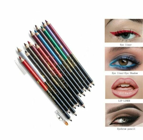 ( Pack Of 6 )2 In 1 Colors Eye Pencil Multipurpose Eye Pencl