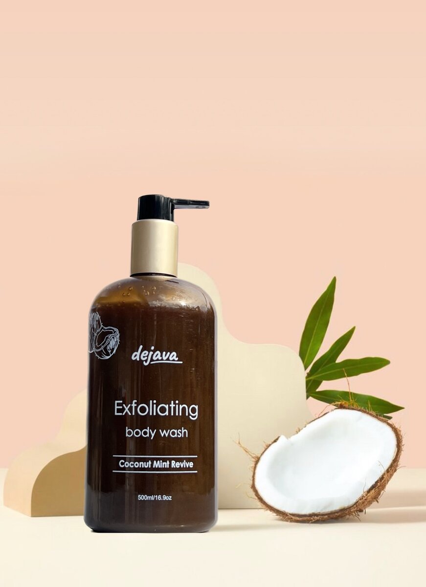 Dejava Exfoliating body wash (Coconut Mint Revive)