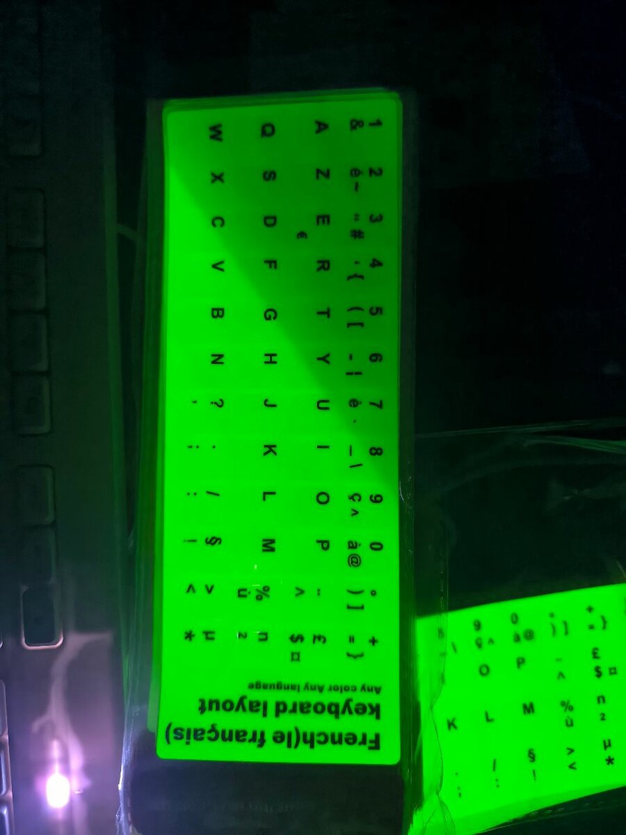 Autocollants AZERTY Lumineux