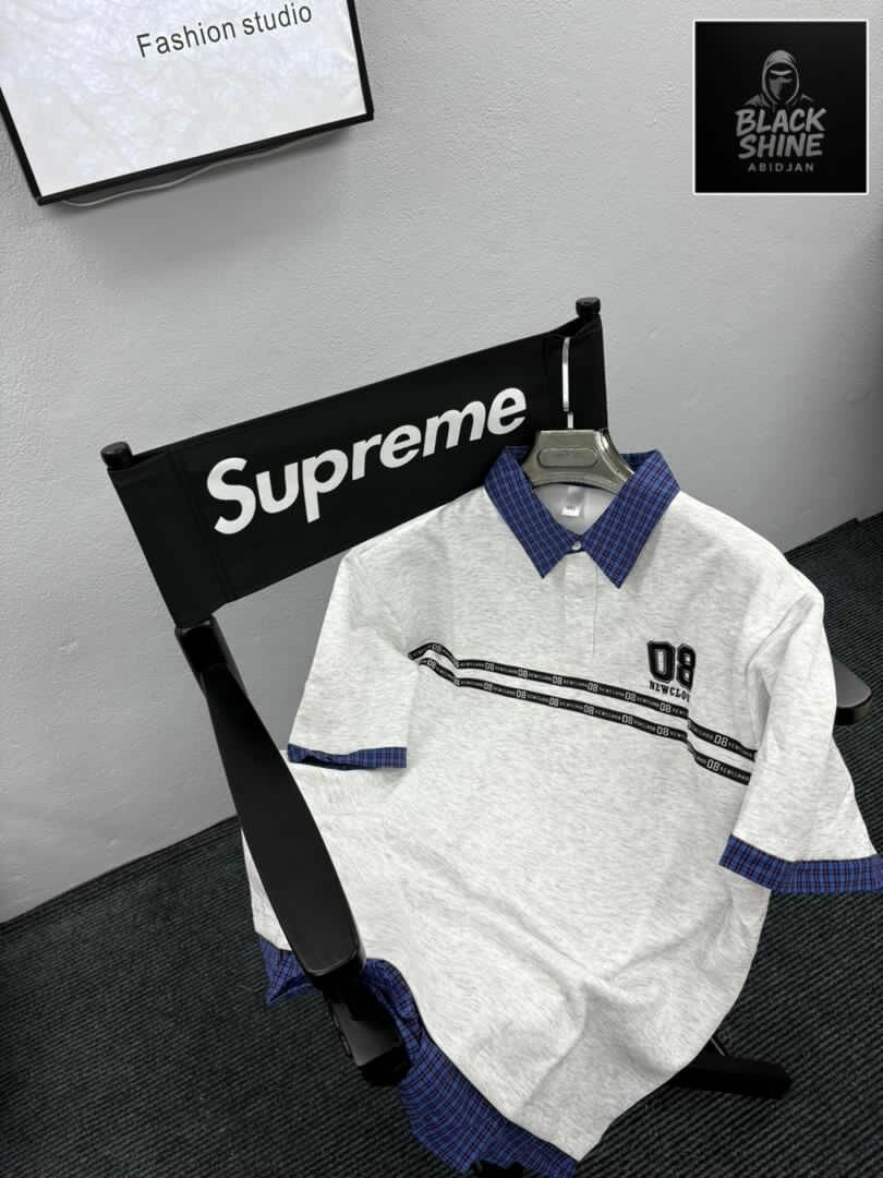 Polo bicolore élégant homme