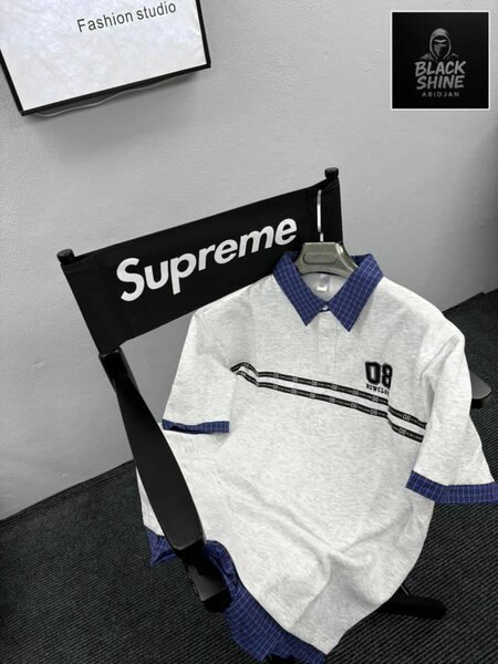 Polo bicolore élégant homme