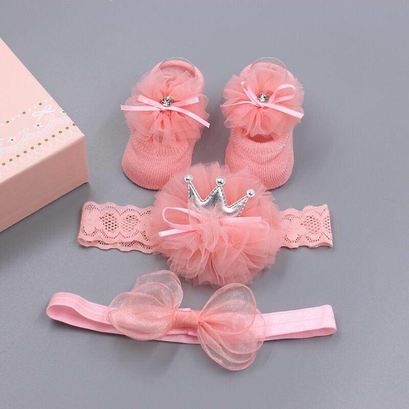 Baby girl Headband and socks set
