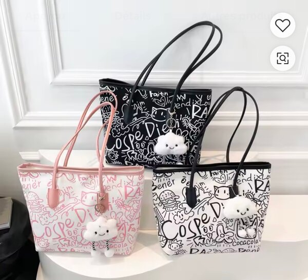 Sac fourre-tout élégant avec pendentif