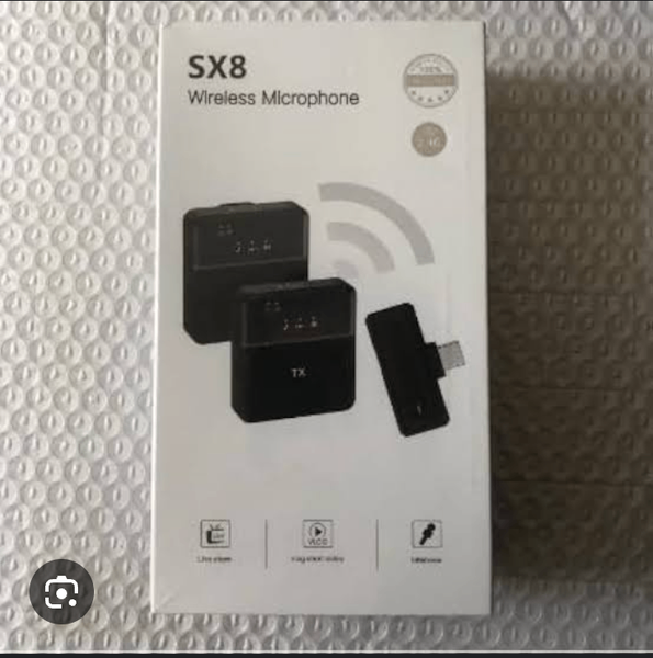 SX 8 microphone double wireless mic with double connector fo