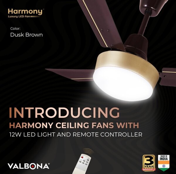 VALBONA Harmony Ceiling Fan Luxury Led, Remote Control-Beige