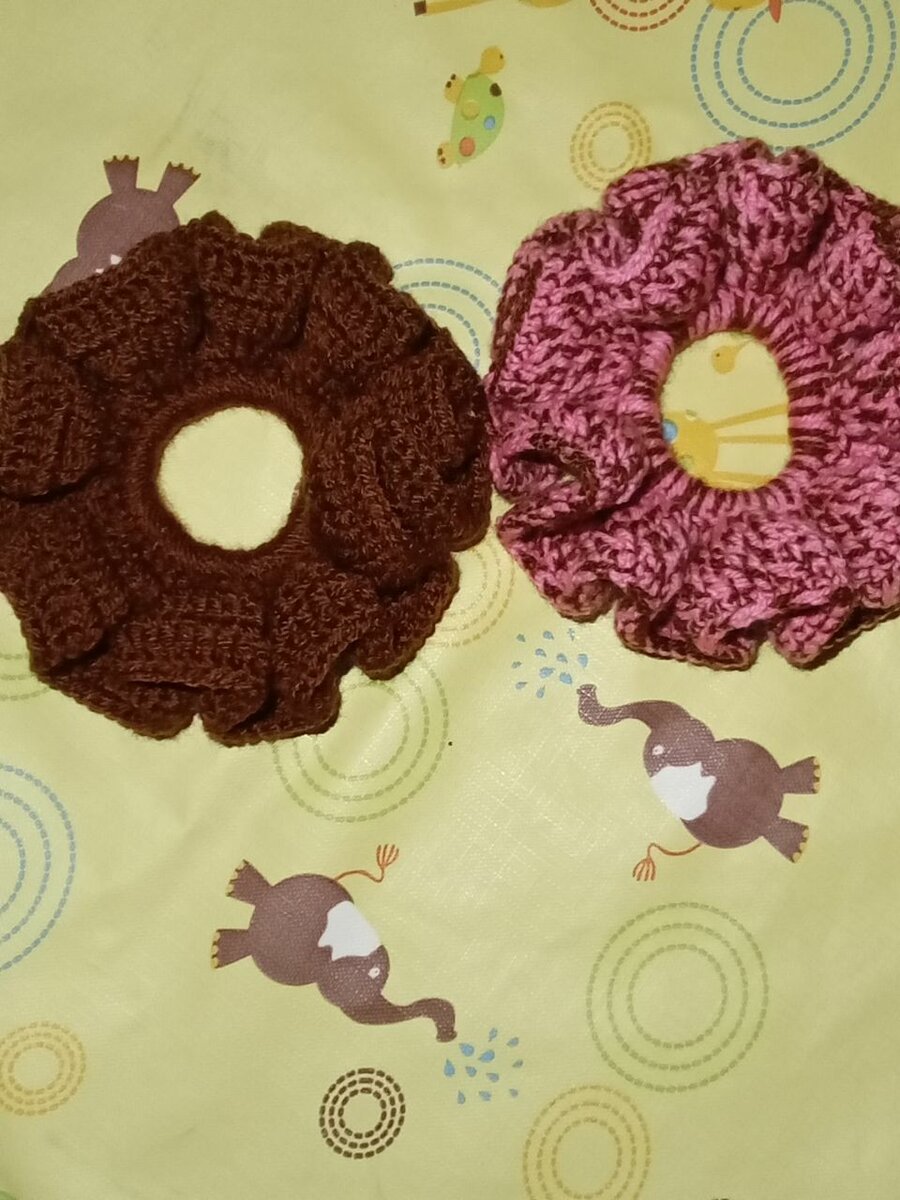 Chouchous tricotés colorés