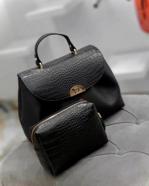 Sac à main en cuir croco