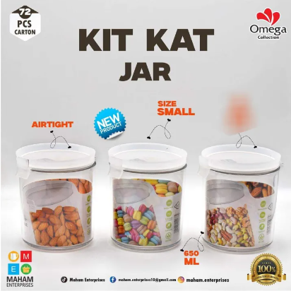 Airtight Single Jar 650ml Acrylic Jar KitKat jar