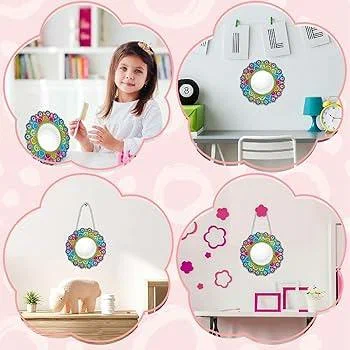 Miroir mural décoratif coloré