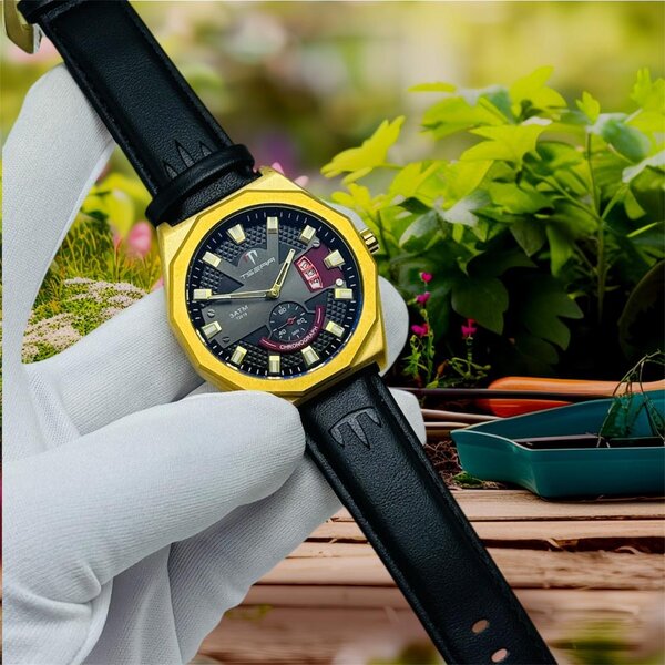 Montre élégante en cuir pour homme