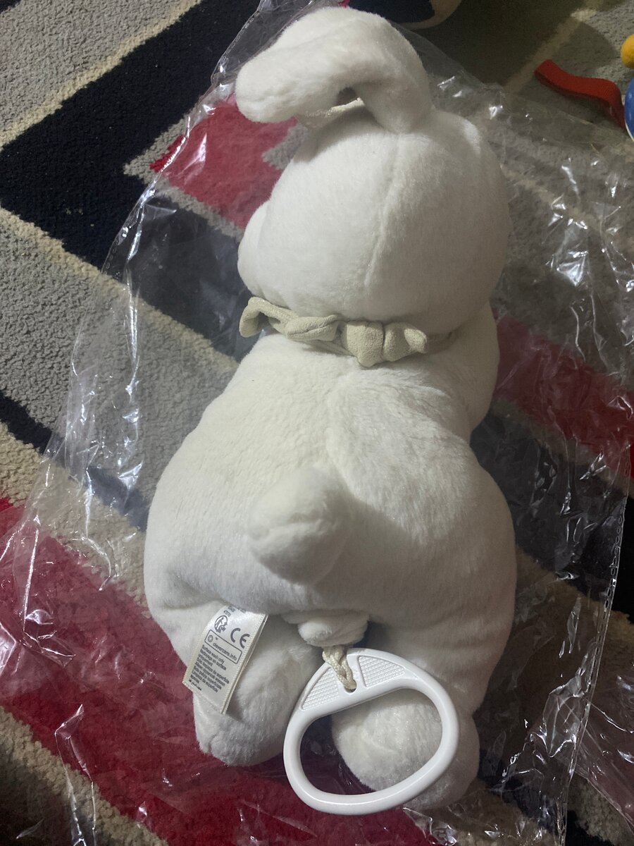 Peluche lapin blanc en peluche douce