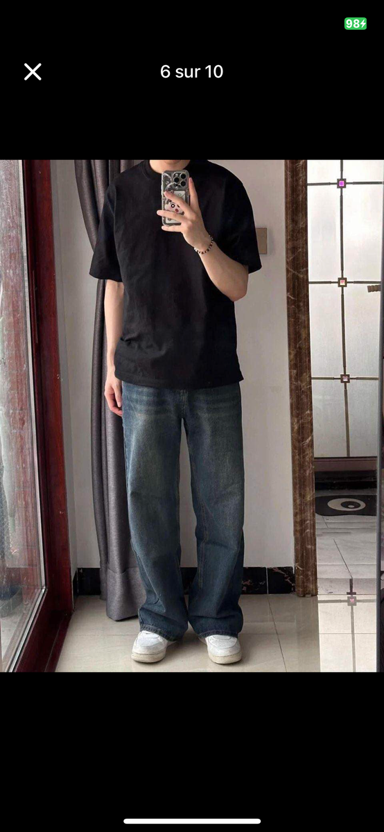 Jeans larges cargo homme