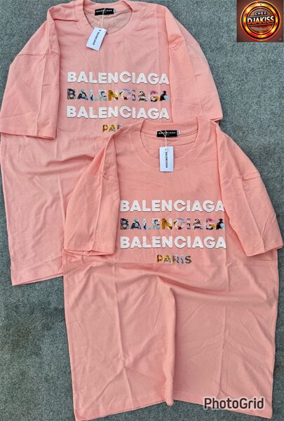 T-shirt Balenciaga rose unisexe