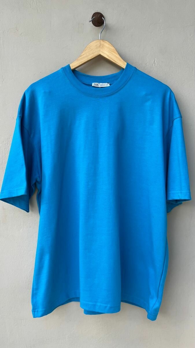 T-shirts couleur unique bleu