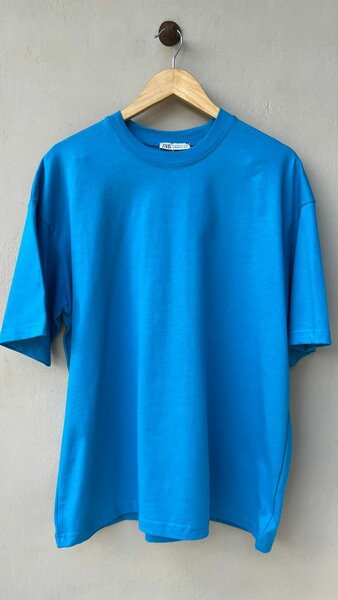T-shirts couleur unique bleu