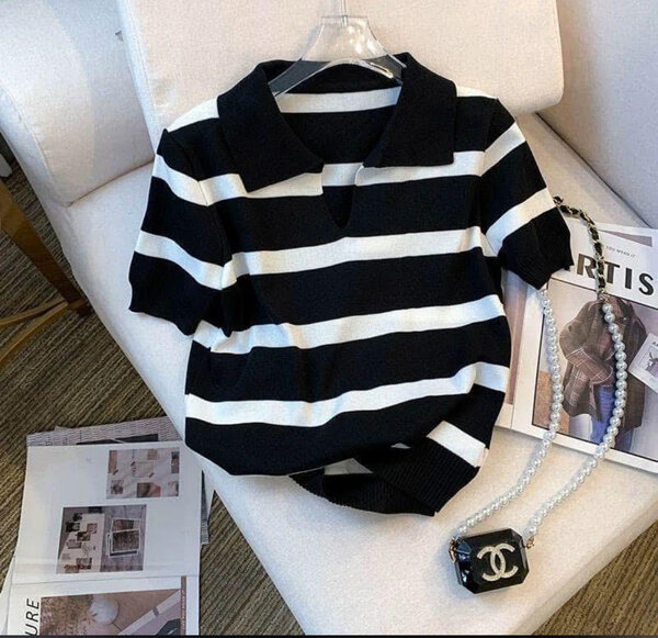 Polo rayé classique femme