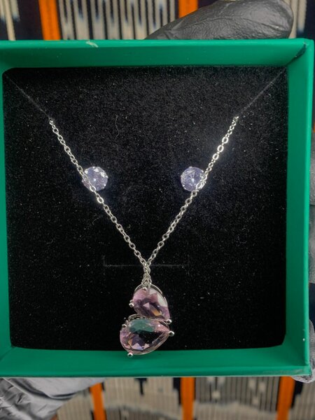 Amethyst Necklace and Earrings Set