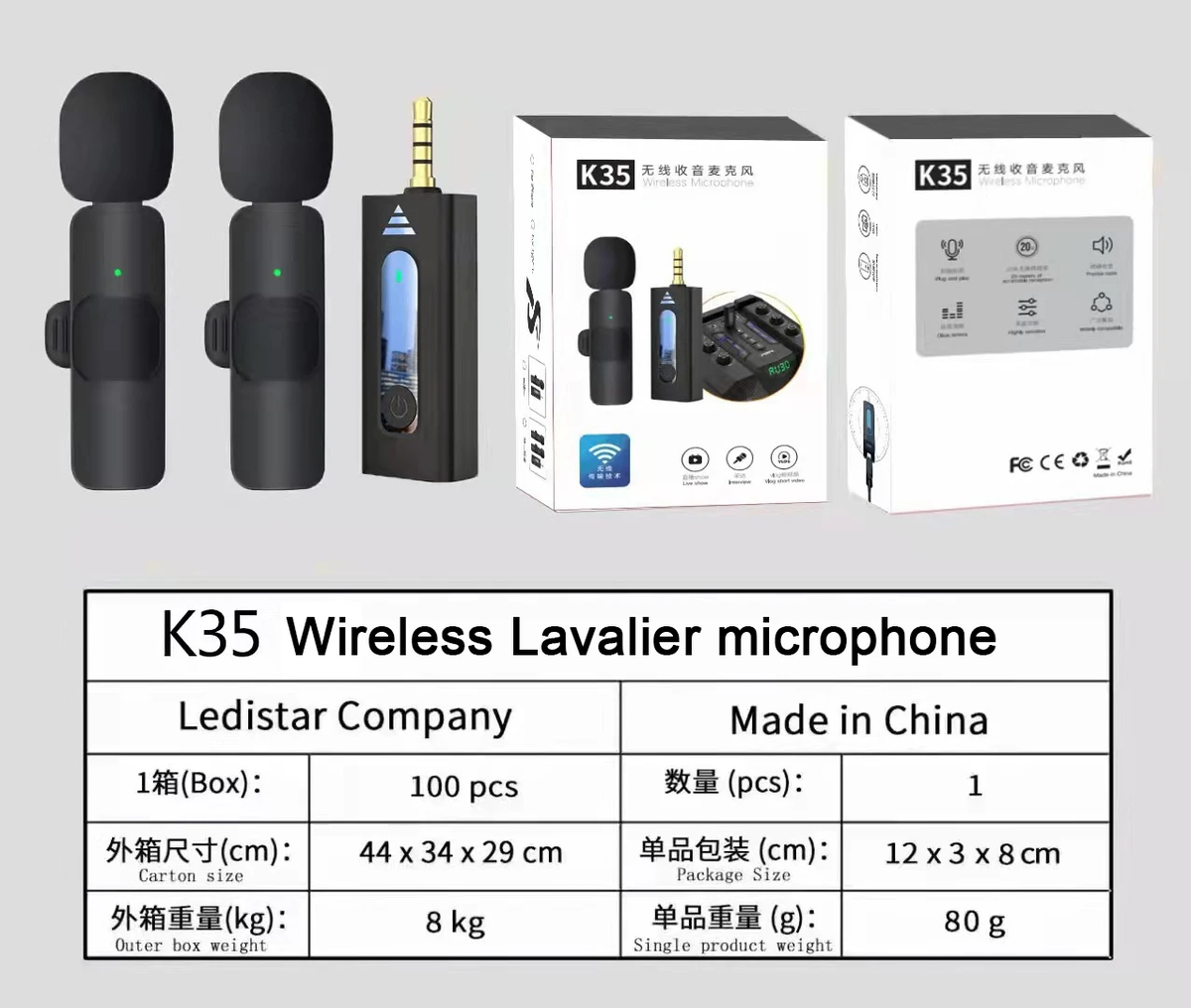 Microphone K35 Sans Fil