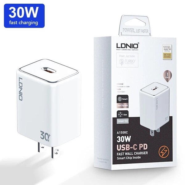 Fast Wall Charger Adapter Usb-C High Speed Fast Charge