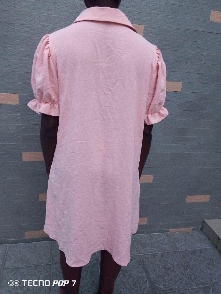 Robe chemise rose élégante