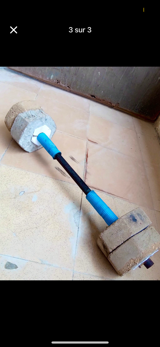 Haltères en béton robustes