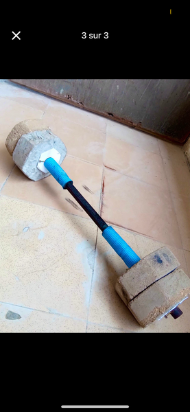 Haltères en béton robustes