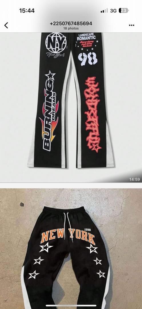 Pantalons streetwear imprimés