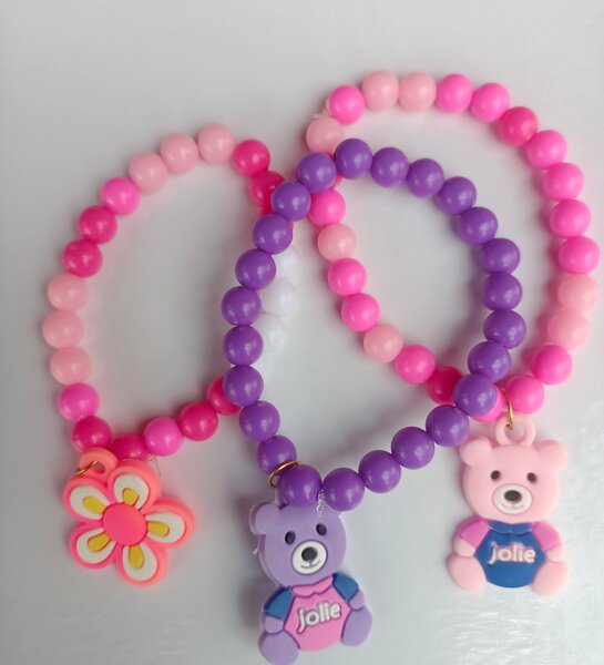 Bracelets perles charm enfant