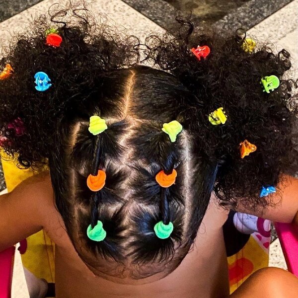 Postiche  colorées enfant