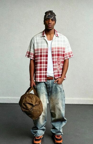 Chemise à carreaux tendance