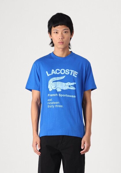 T-shirt bleu Lacoste sport