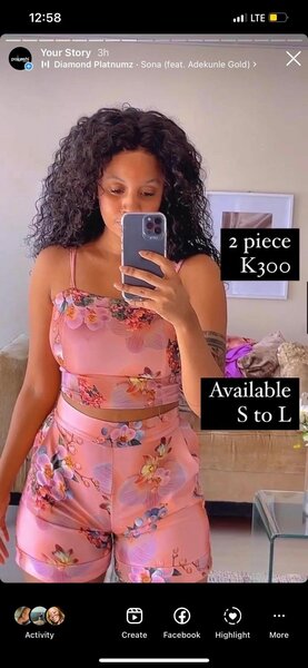 Women's two-piece with floral print shorts