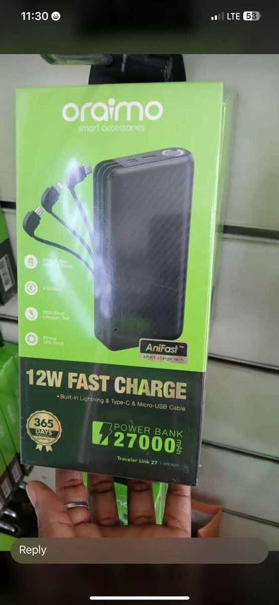 oraimo Traveler Link 27 27000mAh 12W Power Bank