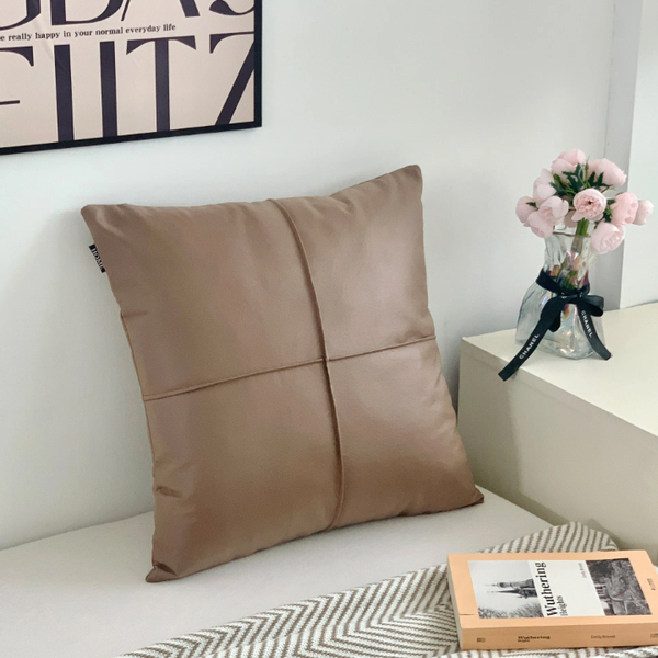 Coussin décoratif en cuir