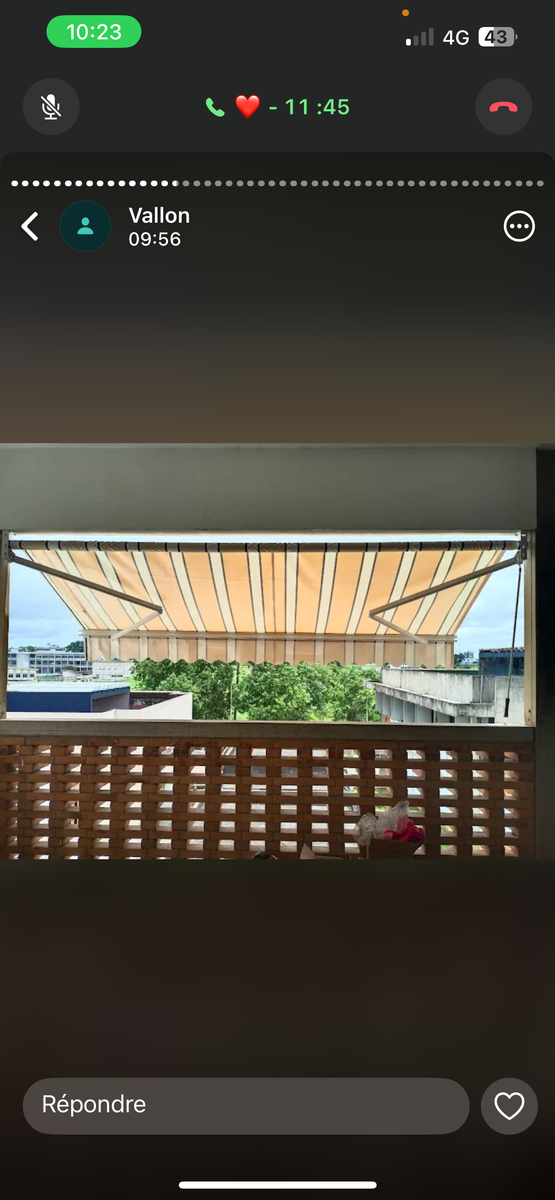 Auvent extérieur résistant