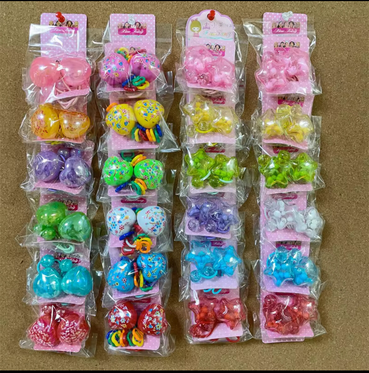 Lot de pinces à cheveux colorées