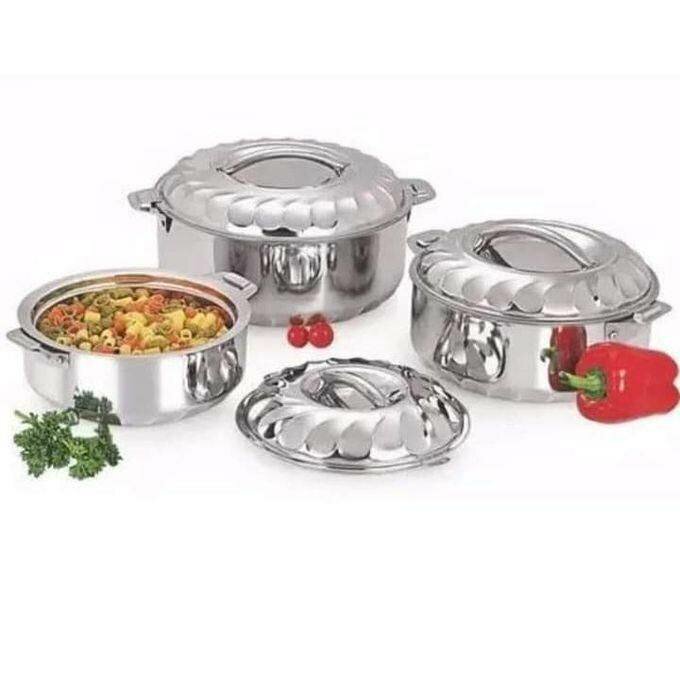 Set de casseroles isothermes en acier inoxydable