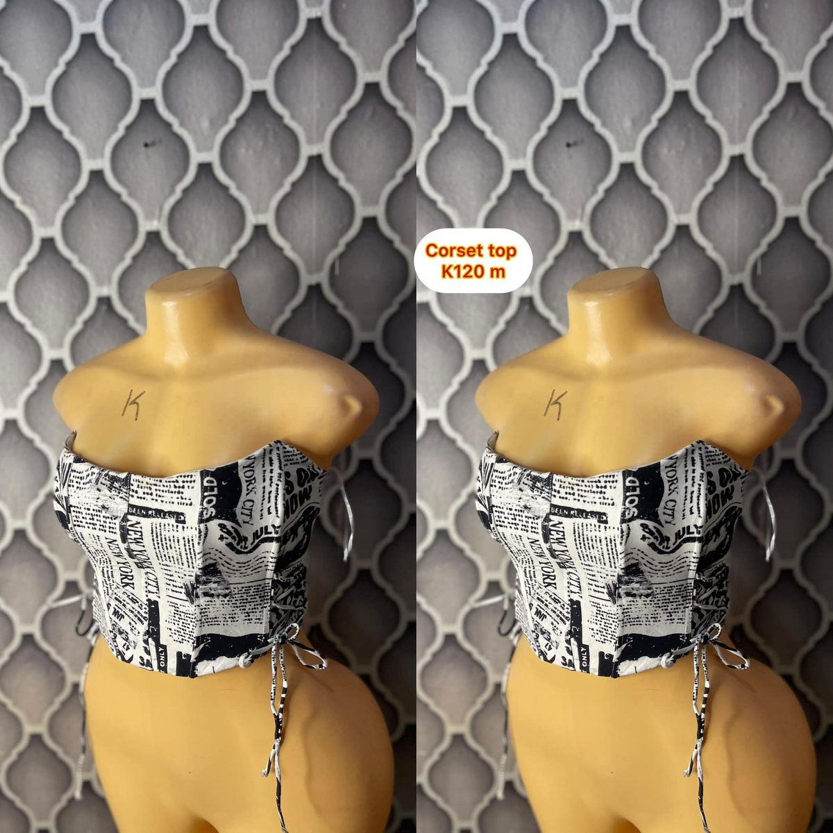 Beautiful thrifted corset tops and tops 