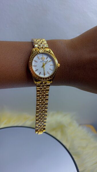 Versace watch in gold and silver and gold