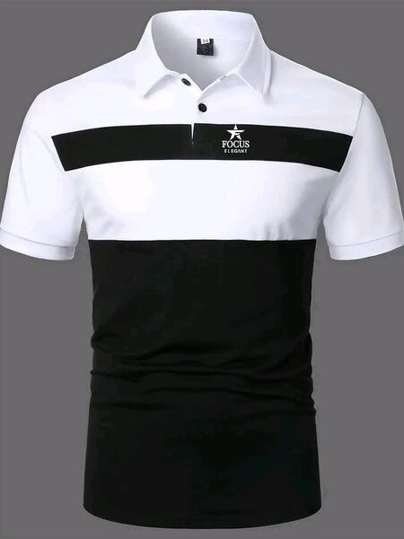 Polo homme élégant bicolore