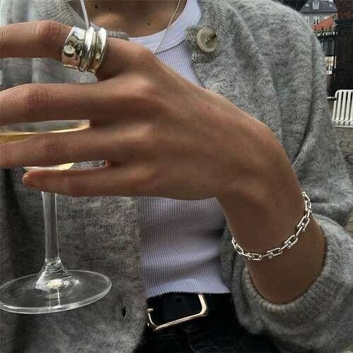 Bracelet chaîne en argent